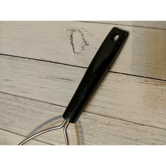 Vintage EKCO #9 Potato Vegetable Masher Black Handle Utensil 9" - Picture 5 of 6